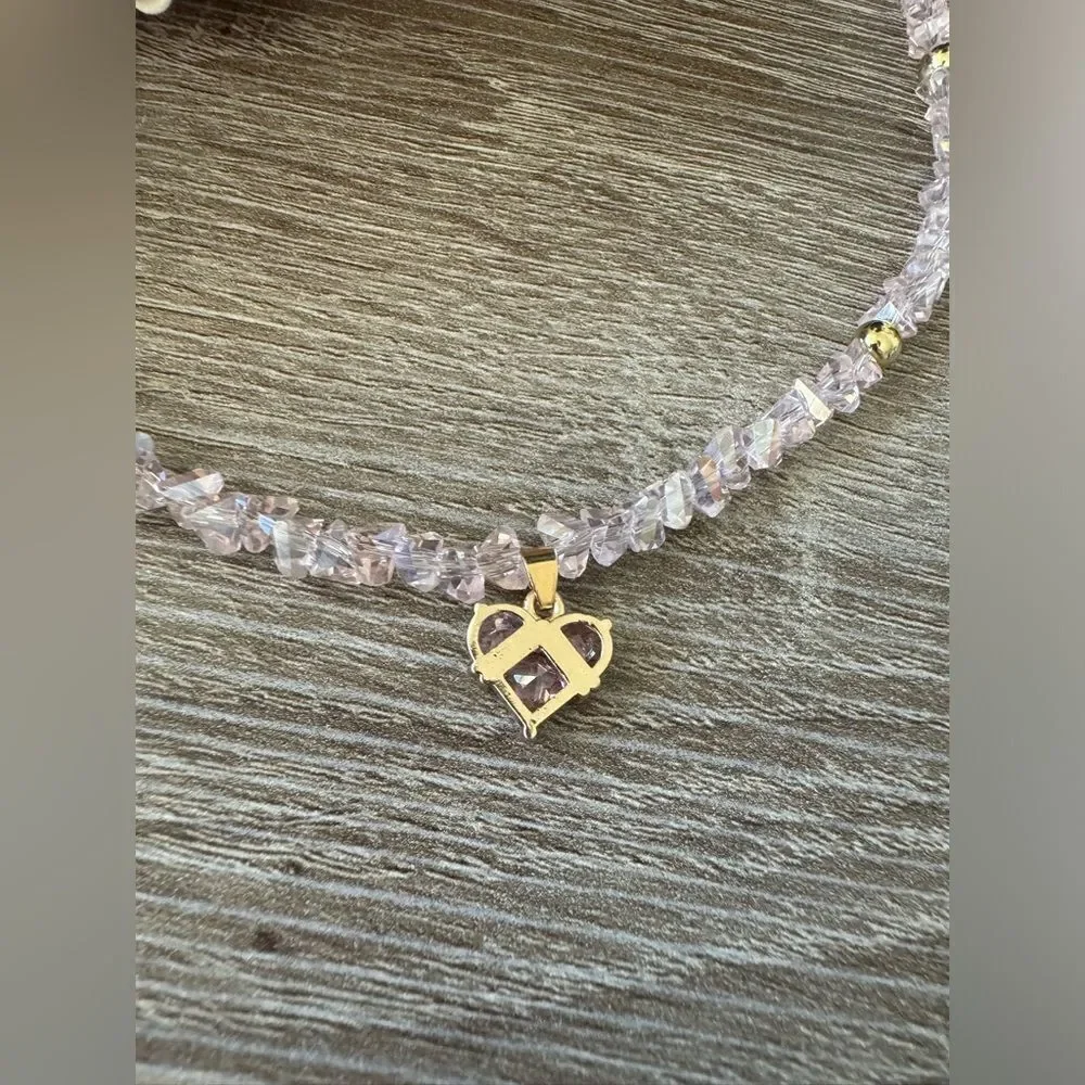 Bohemian heart necklace N800